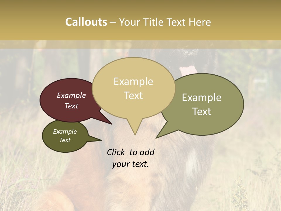 A Large Brown Dog Sitting In The Grass PowerPoint Template