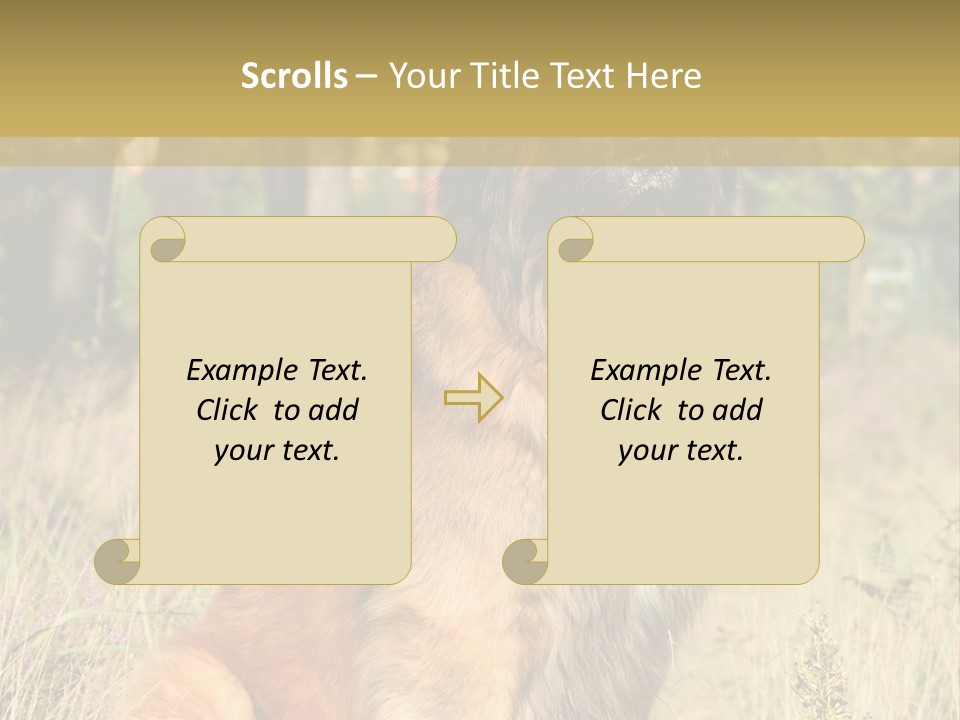 A Large Brown Dog Sitting In The Grass PowerPoint Template