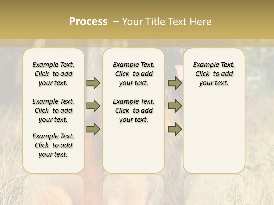 A Large Brown Dog Sitting In The Grass PowerPoint Template