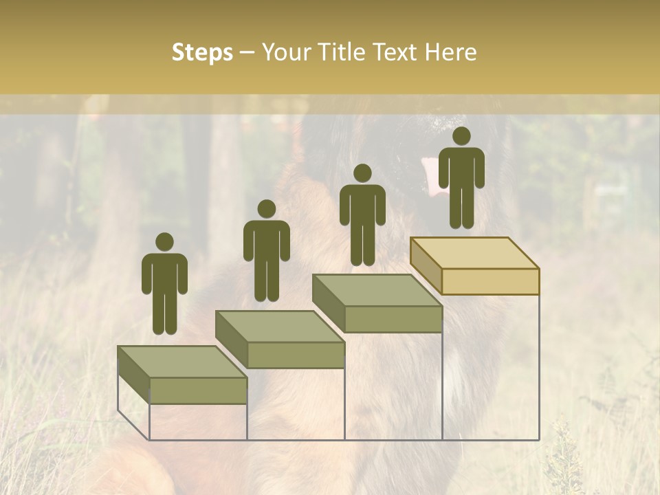A Large Brown Dog Sitting In The Grass PowerPoint Template