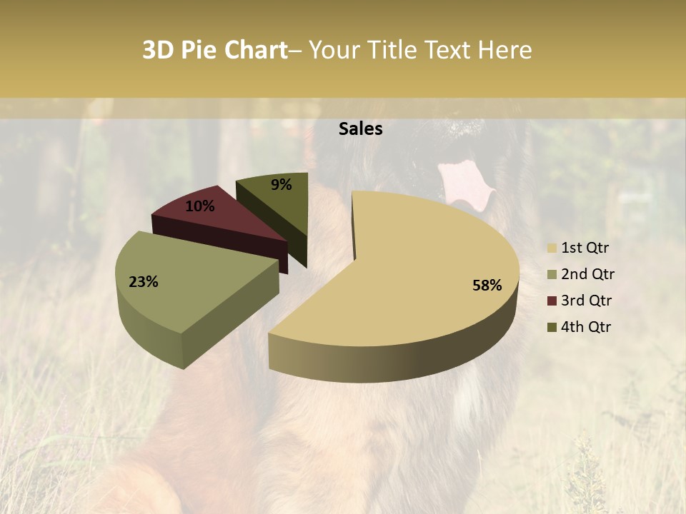 A Large Brown Dog Sitting In The Grass PowerPoint Template