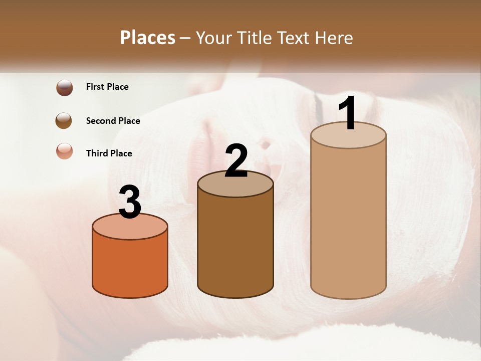 A Woman Getting A Facial Mask On Her Face PowerPoint Template