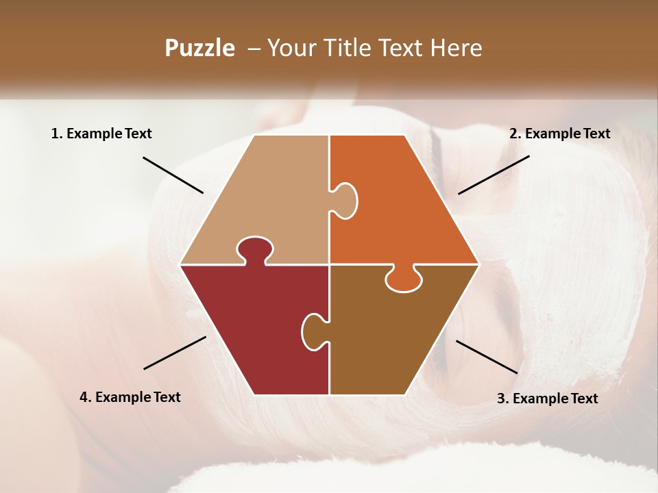 A Woman Getting A Facial Mask On Her Face PowerPoint Template