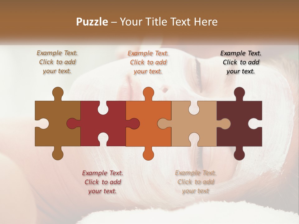 A Woman Getting A Facial Mask On Her Face PowerPoint Template