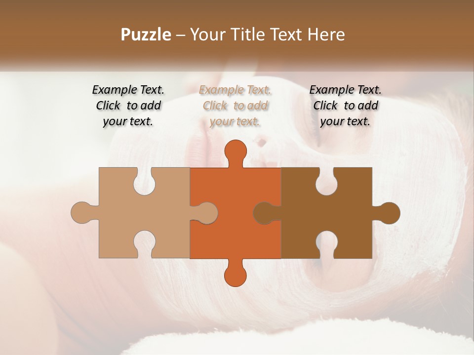 A Woman Getting A Facial Mask On Her Face PowerPoint Template