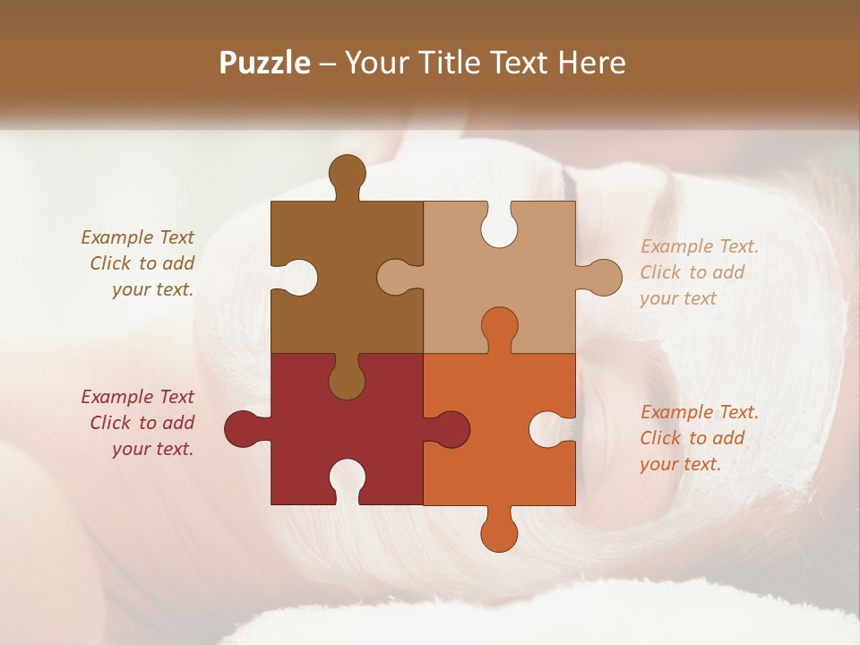 A Woman Getting A Facial Mask On Her Face PowerPoint Template