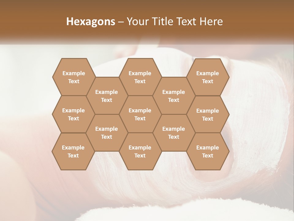 A Woman Getting A Facial Mask On Her Face PowerPoint Template