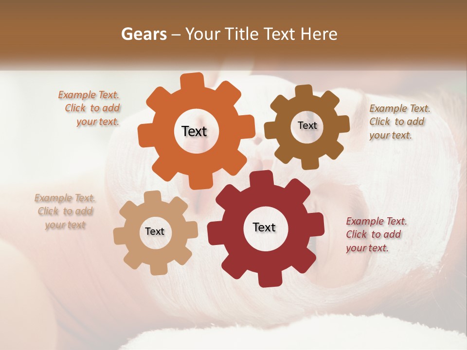 A Woman Getting A Facial Mask On Her Face PowerPoint Template