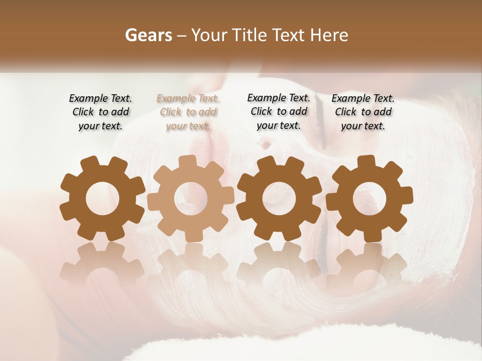 A Woman Getting A Facial Mask On Her Face PowerPoint Template