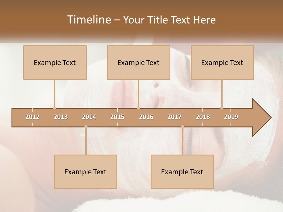 A Woman Getting A Facial Mask On Her Face PowerPoint Template
