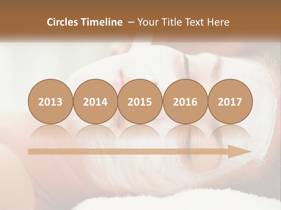 A Woman Getting A Facial Mask On Her Face PowerPoint Template