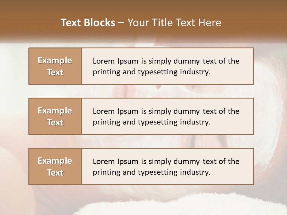 A Woman Getting A Facial Mask On Her Face PowerPoint Template