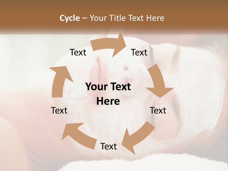A Woman Getting A Facial Mask On Her Face PowerPoint Template