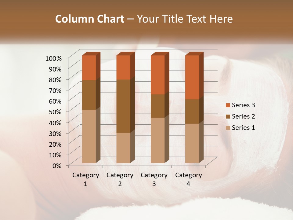 A Woman Getting A Facial Mask On Her Face PowerPoint Template