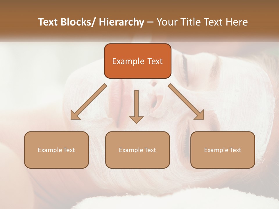 A Woman Getting A Facial Mask On Her Face PowerPoint Template
