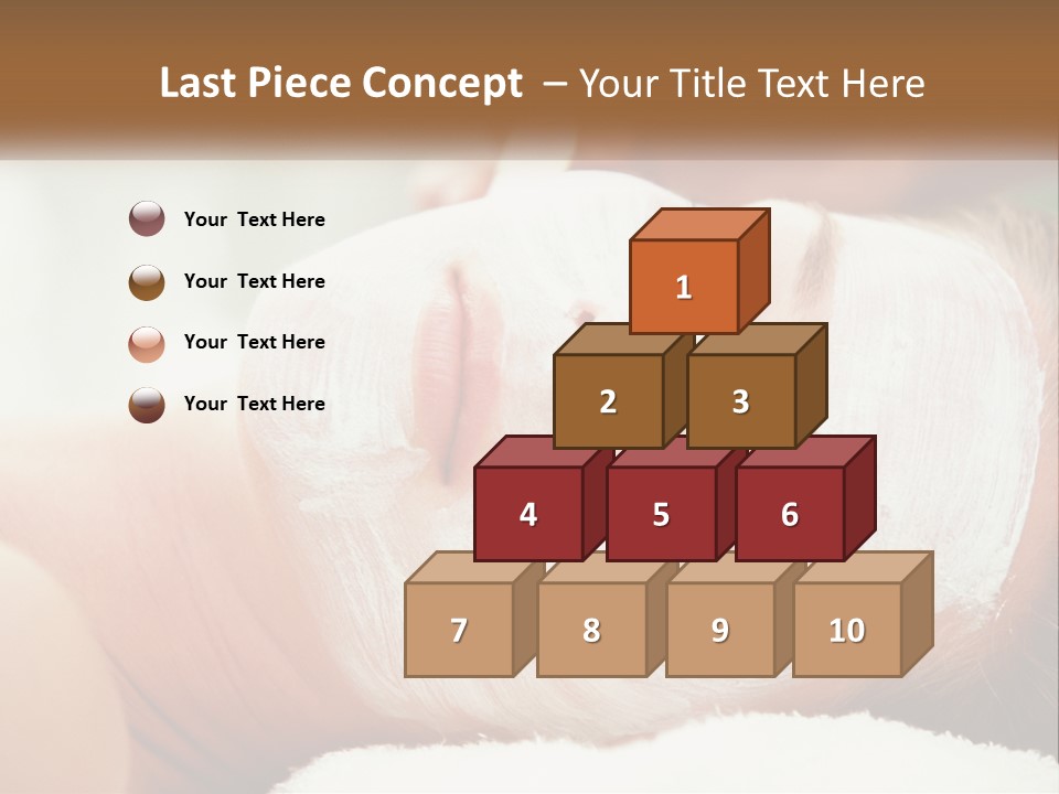 A Woman Getting A Facial Mask On Her Face PowerPoint Template