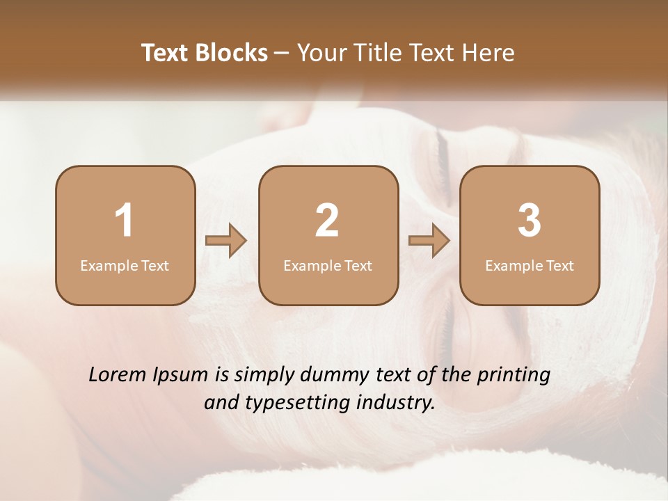 A Woman Getting A Facial Mask On Her Face PowerPoint Template