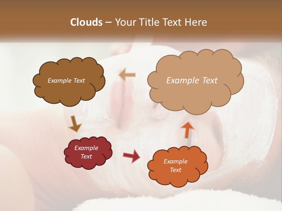 A Woman Getting A Facial Mask On Her Face PowerPoint Template