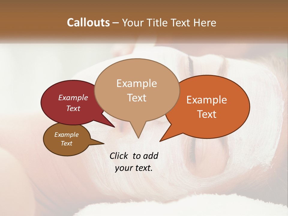 A Woman Getting A Facial Mask On Her Face PowerPoint Template