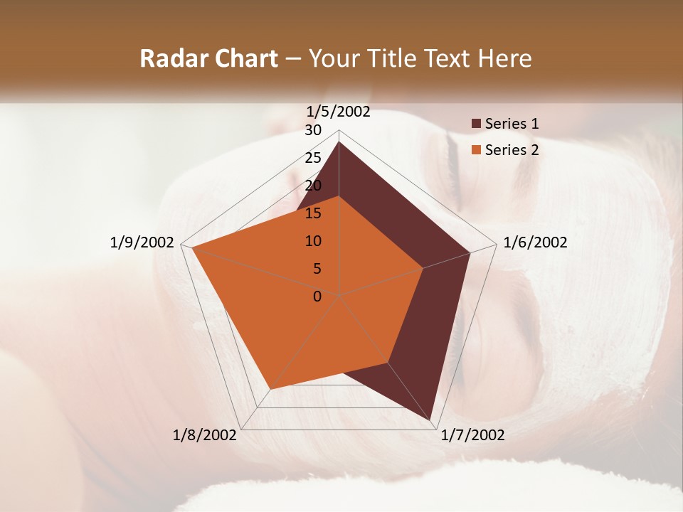 A Woman Getting A Facial Mask On Her Face PowerPoint Template