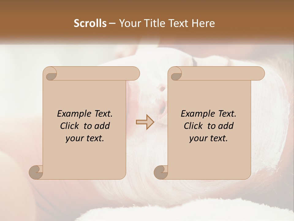 A Woman Getting A Facial Mask On Her Face PowerPoint Template