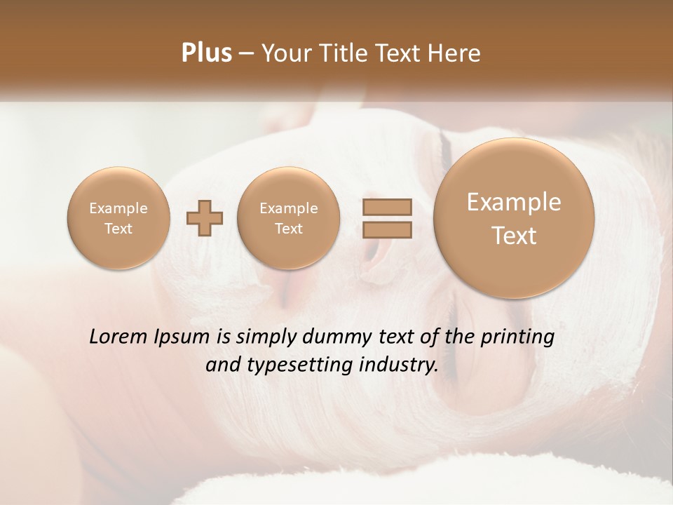 A Woman Getting A Facial Mask On Her Face PowerPoint Template