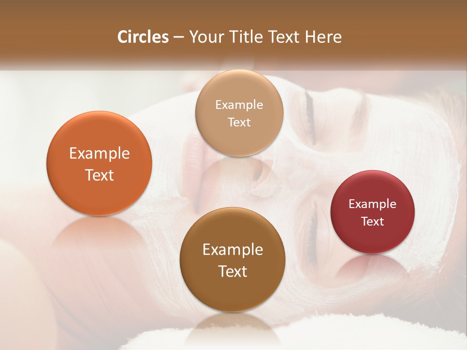 A Woman Getting A Facial Mask On Her Face PowerPoint Template