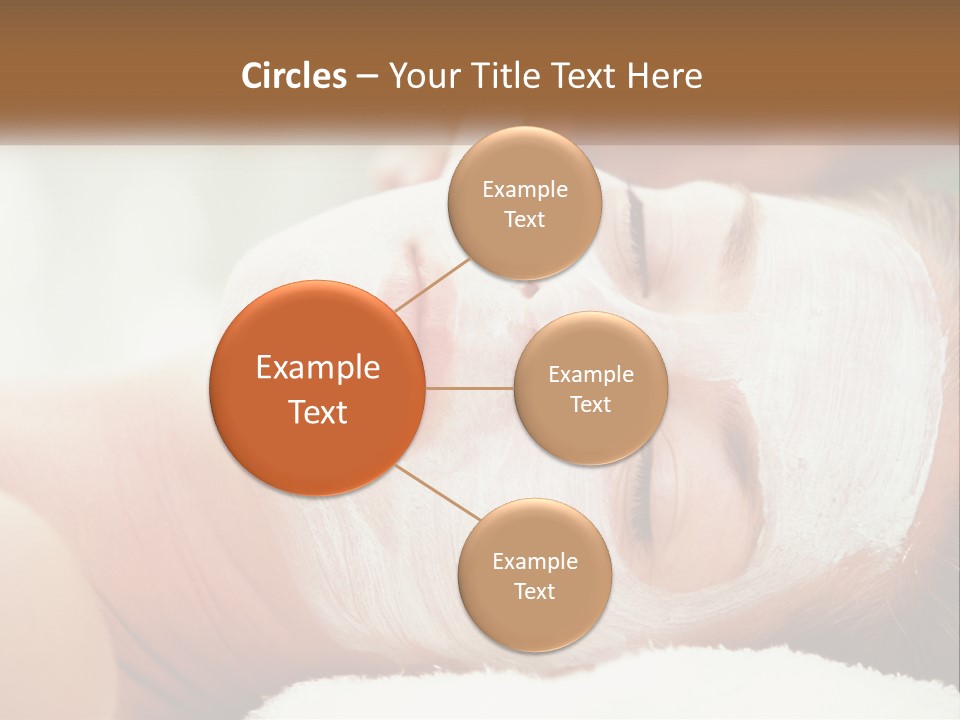 A Woman Getting A Facial Mask On Her Face PowerPoint Template