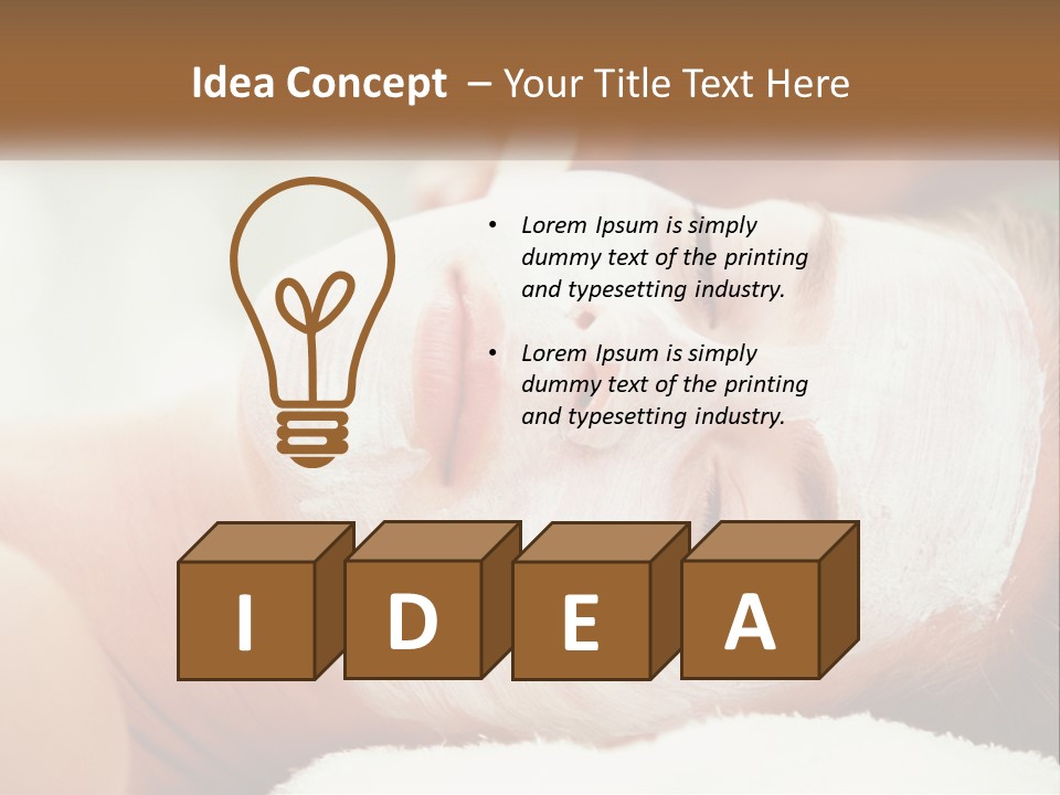 A Woman Getting A Facial Mask On Her Face PowerPoint Template