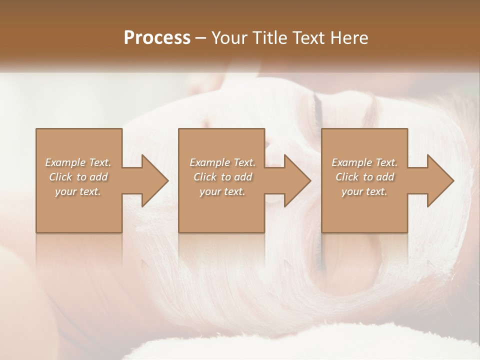 A Woman Getting A Facial Mask On Her Face PowerPoint Template