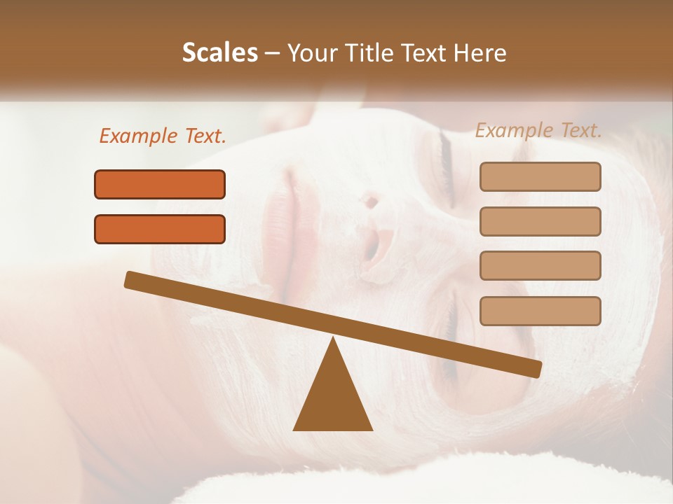 A Woman Getting A Facial Mask On Her Face PowerPoint Template