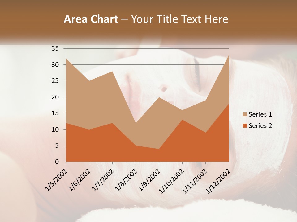 A Woman Getting A Facial Mask On Her Face PowerPoint Template