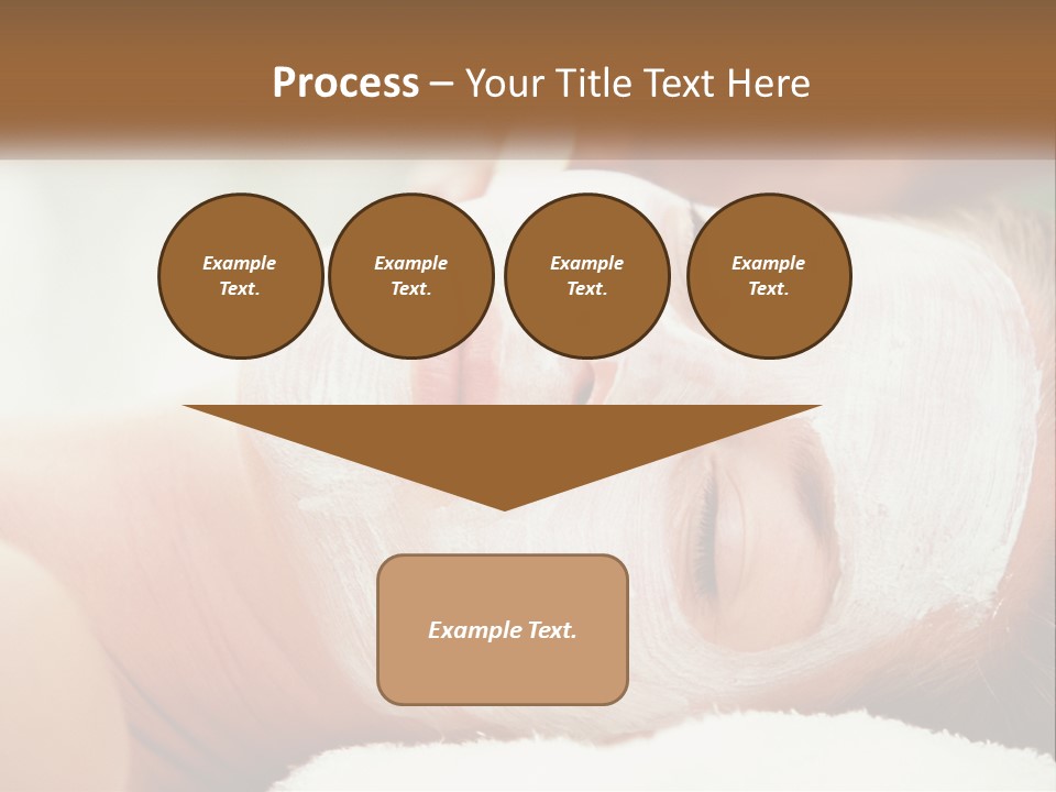 A Woman Getting A Facial Mask On Her Face PowerPoint Template