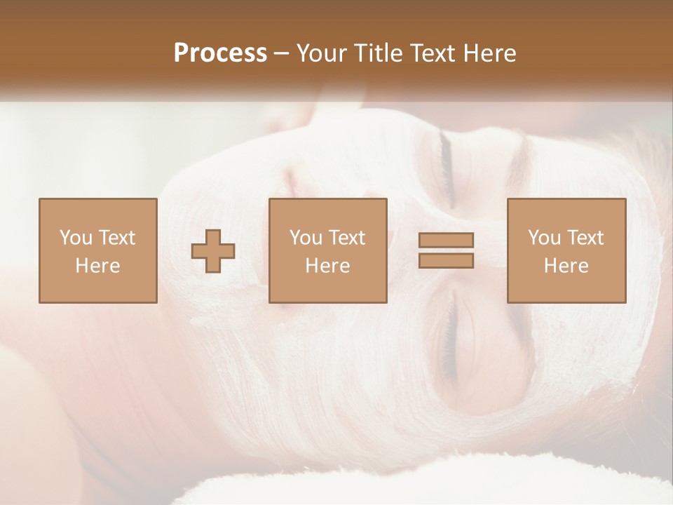 A Woman Getting A Facial Mask On Her Face PowerPoint Template