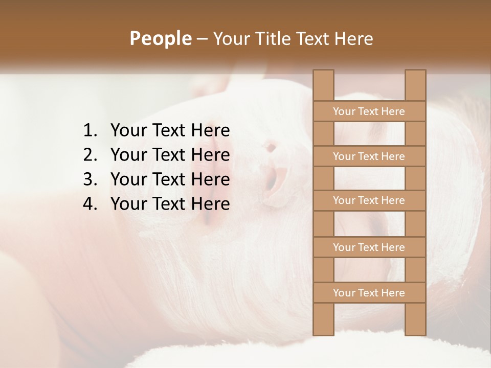 A Woman Getting A Facial Mask On Her Face PowerPoint Template