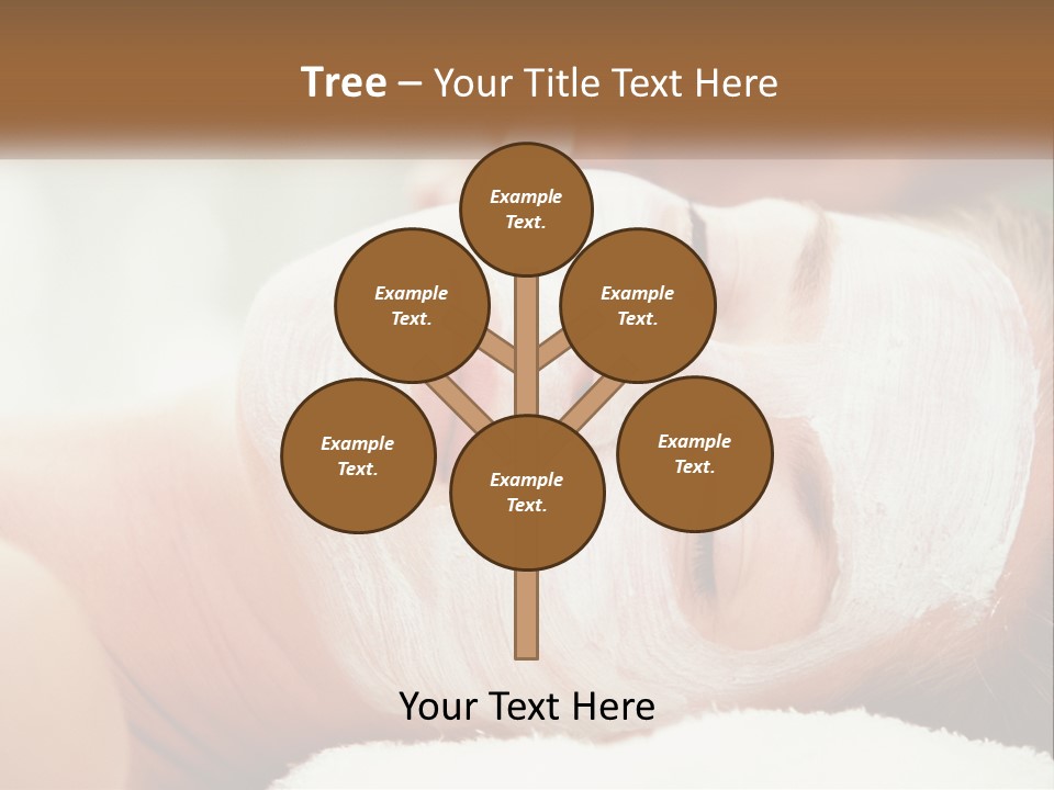 A Woman Getting A Facial Mask On Her Face PowerPoint Template