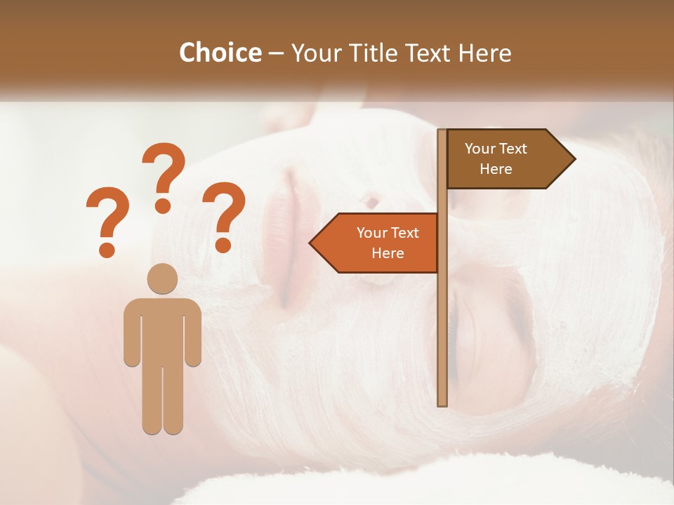 A Woman Getting A Facial Mask On Her Face PowerPoint Template