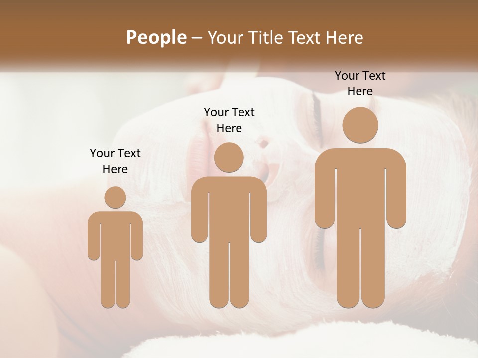 A Woman Getting A Facial Mask On Her Face PowerPoint Template