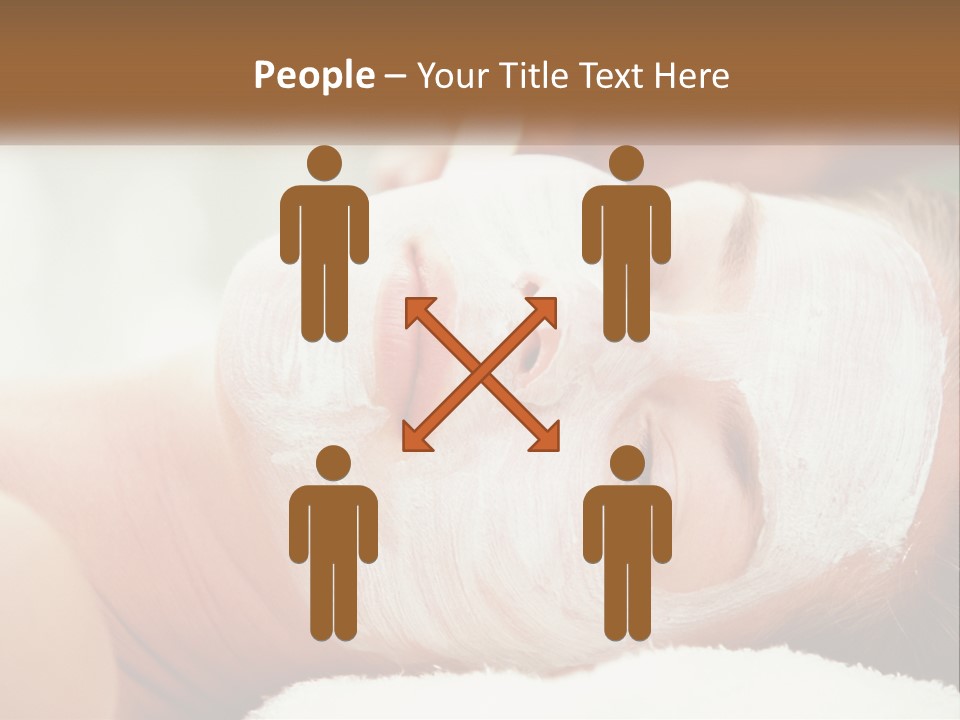 A Woman Getting A Facial Mask On Her Face PowerPoint Template