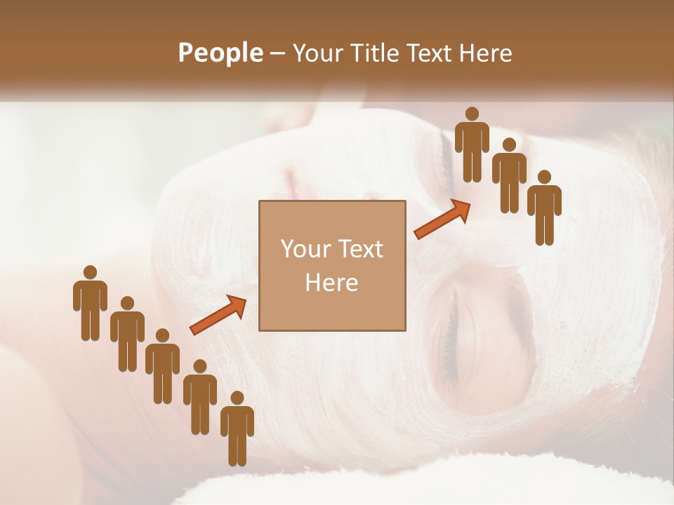 A Woman Getting A Facial Mask On Her Face PowerPoint Template