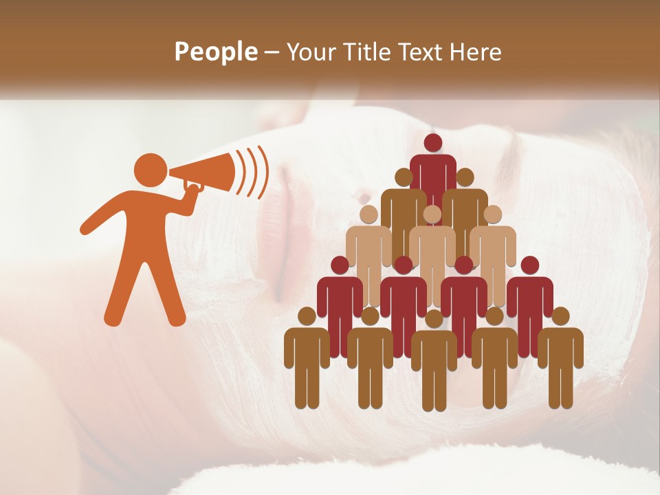 A Woman Getting A Facial Mask On Her Face PowerPoint Template