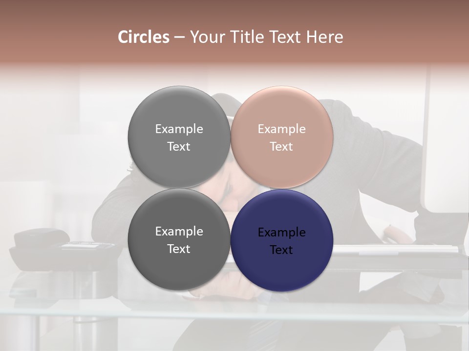 A Man In A Suit Sleeping On A Desk PowerPoint Template