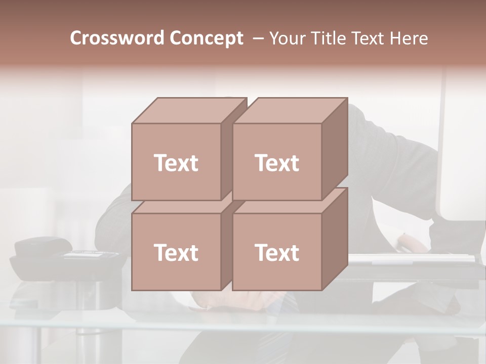 A Man In A Suit Sleeping On A Desk PowerPoint Template