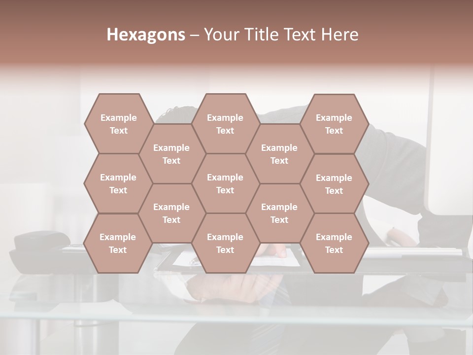 A Man In A Suit Sleeping On A Desk PowerPoint Template