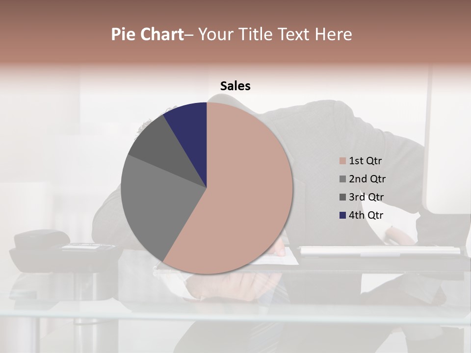 A Man In A Suit Sleeping On A Desk PowerPoint Template