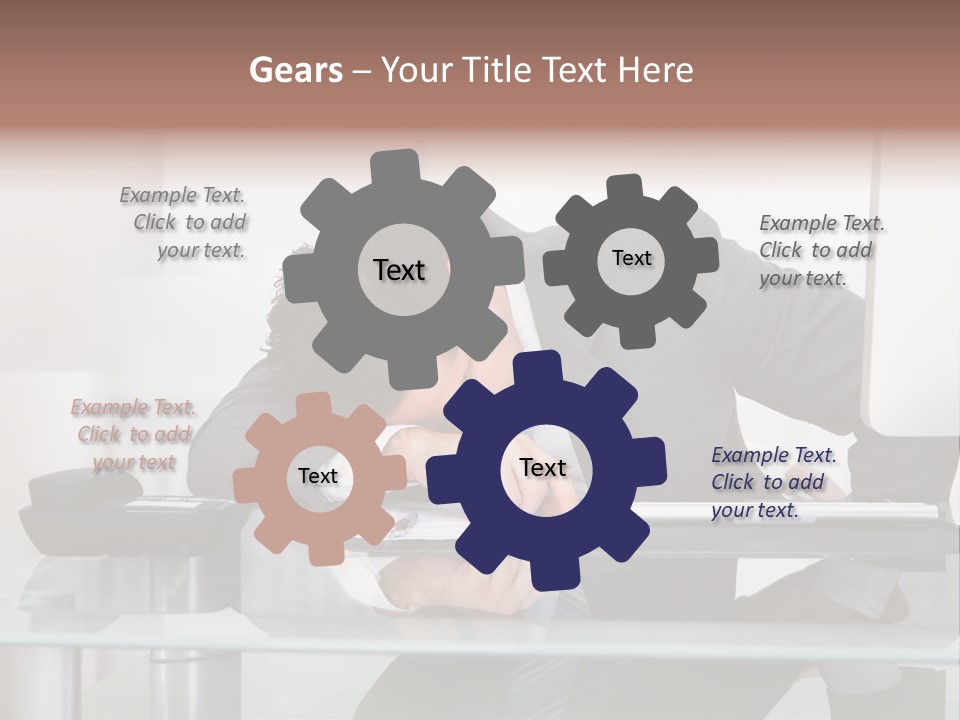 A Man In A Suit Sleeping On A Desk PowerPoint Template