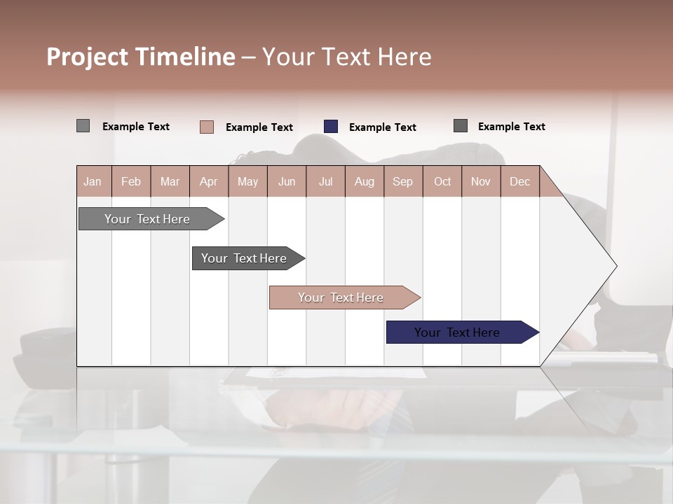 A Man In A Suit Sleeping On A Desk PowerPoint Template