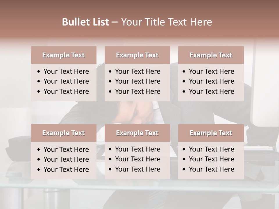 A Man In A Suit Sleeping On A Desk PowerPoint Template