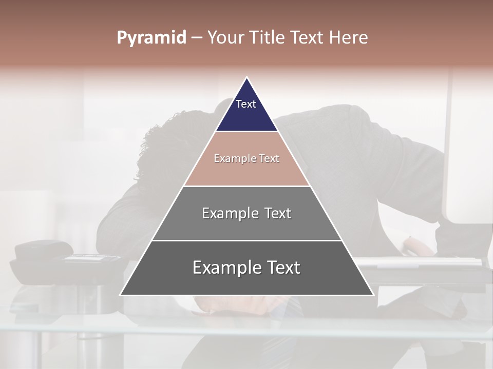 A Man In A Suit Sleeping On A Desk PowerPoint Template