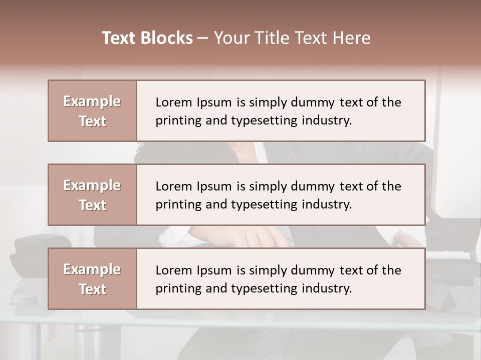 A Man In A Suit Sleeping On A Desk PowerPoint Template